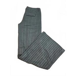 Poleci Anthropologie Gray Pin Striped Wide Leg Wool Pants Womens Size 6 NWT